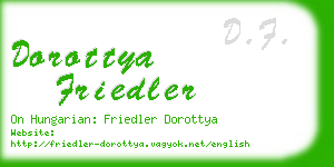 dorottya friedler business card